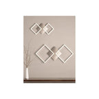 Wall Art Contemporary LED Wall Light In Satin Silver Finish