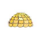 Origin Tiffany 2 Light Ceiling Pendant Light With Warm Beige Sheened Glass Shade With Crystals