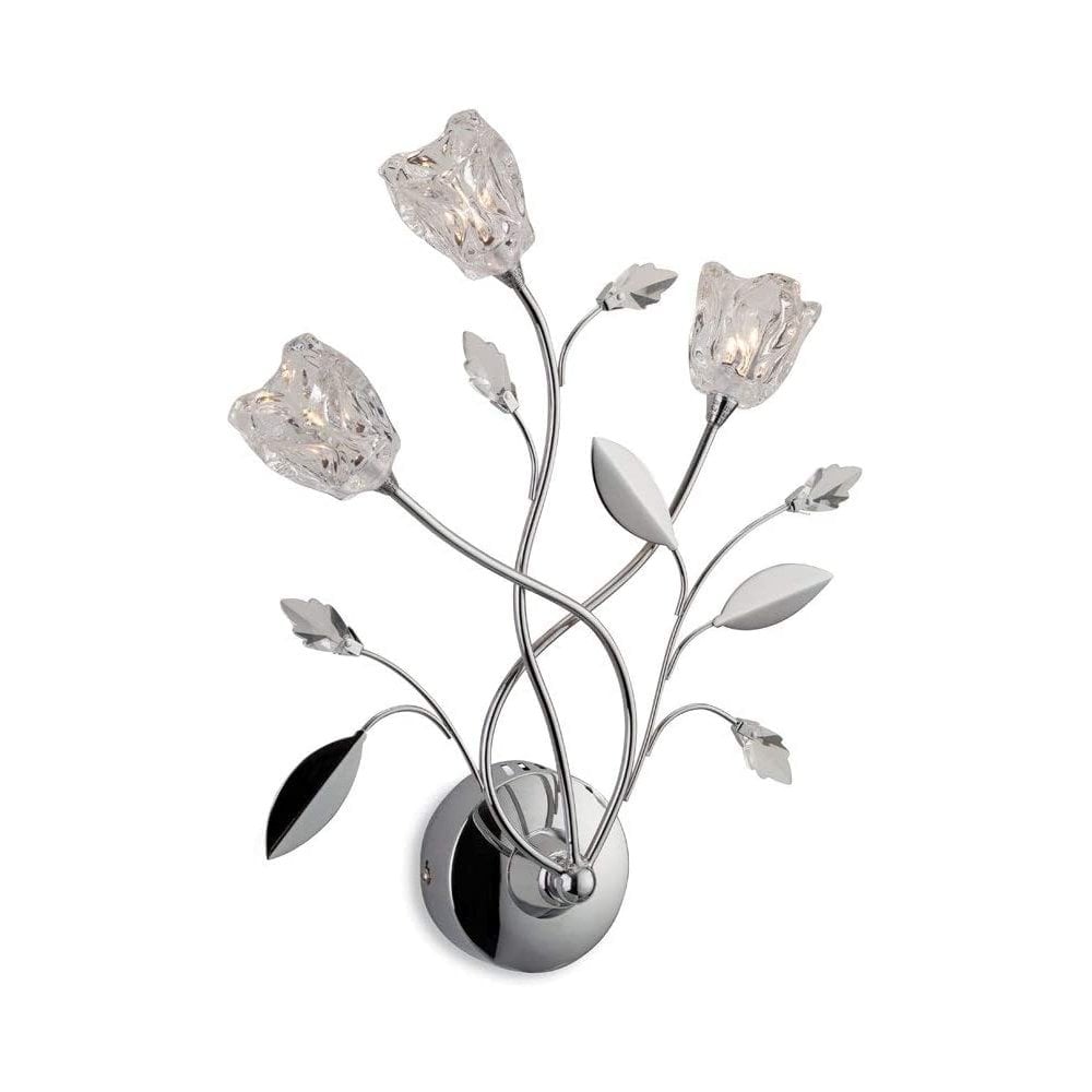 8360 Cindy 3 Light Wall Light with Glass Shades