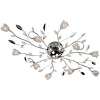 8362 Cindy 10 Light Flush Ceiling Light with Glass Shades