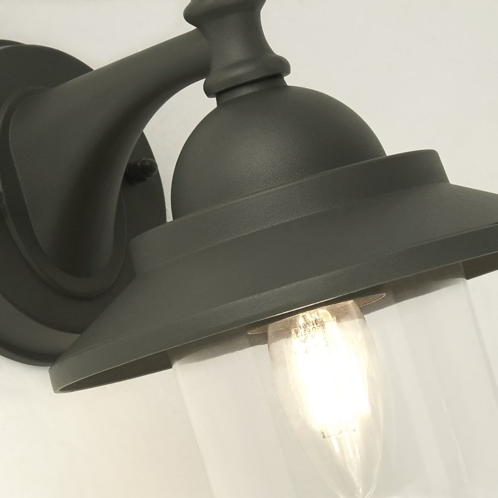 Modern Grey IP44 1 Light Outdoor Exterior Wall Light