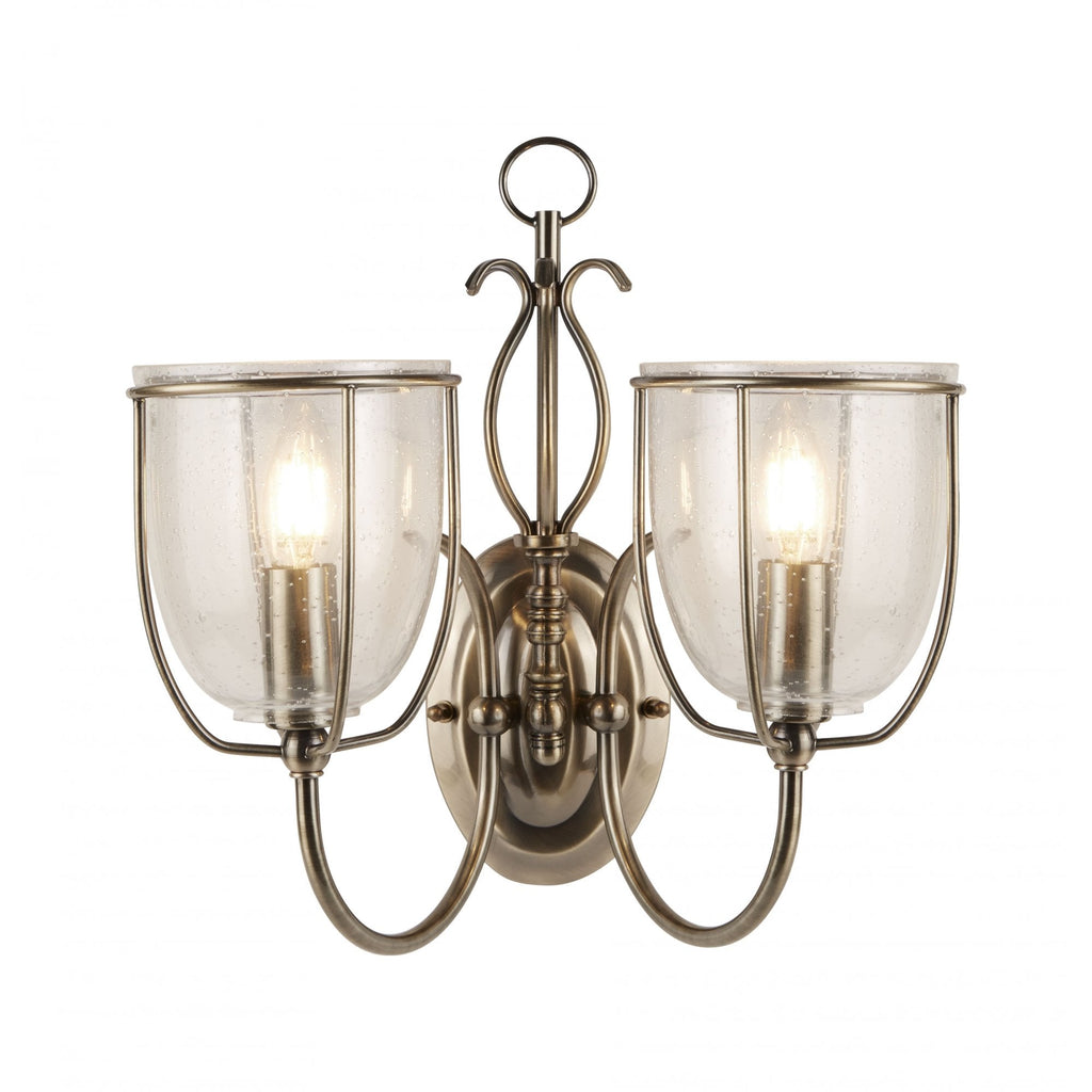 Silhouette 2 Light Wall Light In Antique Brass Finish 6352-2AB