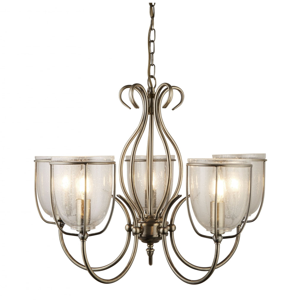 Silhouette 5 Light Ceiling Pendant Light In Antique Brass Finish 6355-5AB