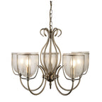 Silhouette 5 Light Ceiling Pendant Light In Antique Brass Finish 6355-5AB