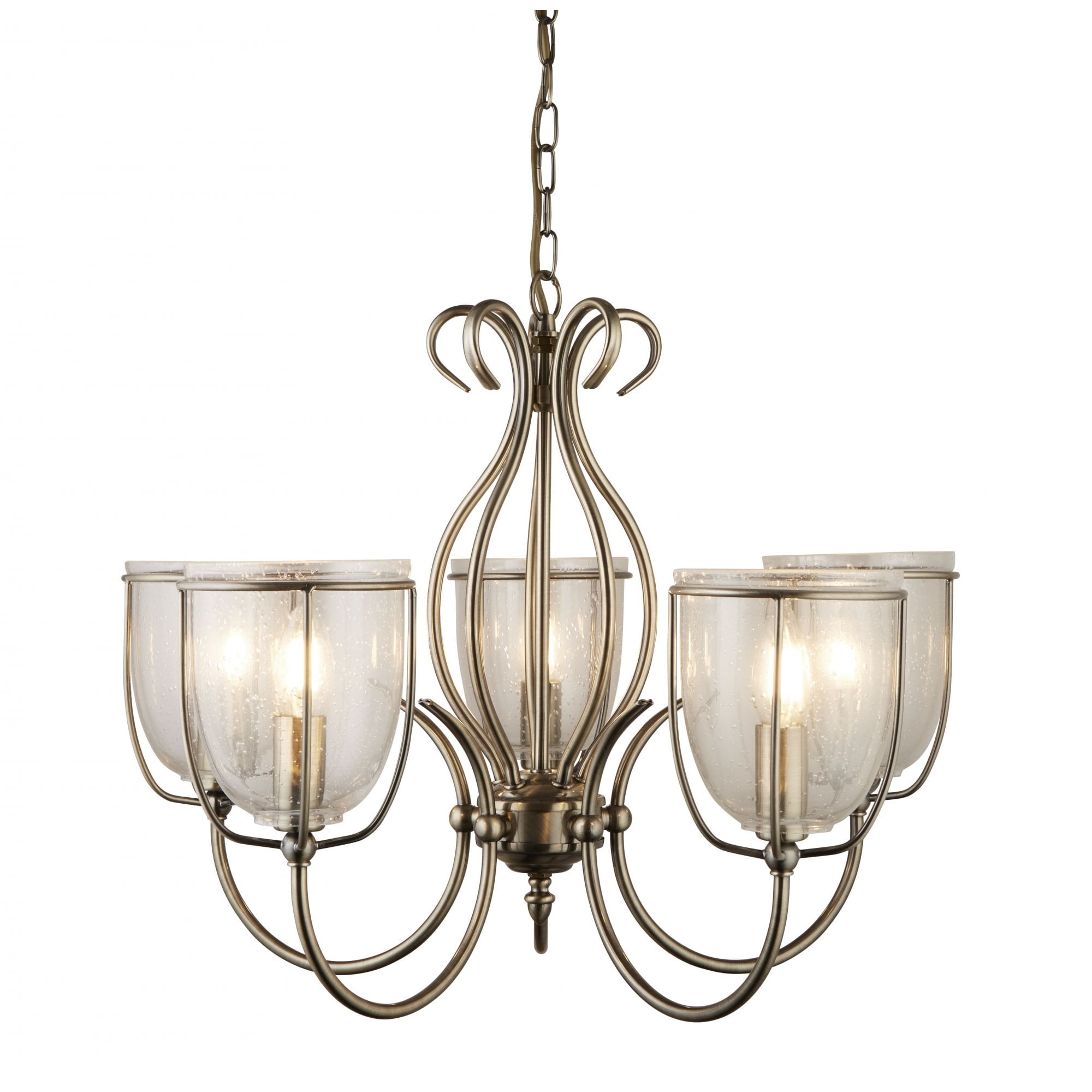 Silhouette 5 Light Ceiling Pendant Light In Antique Brass Finish 6355-5AB