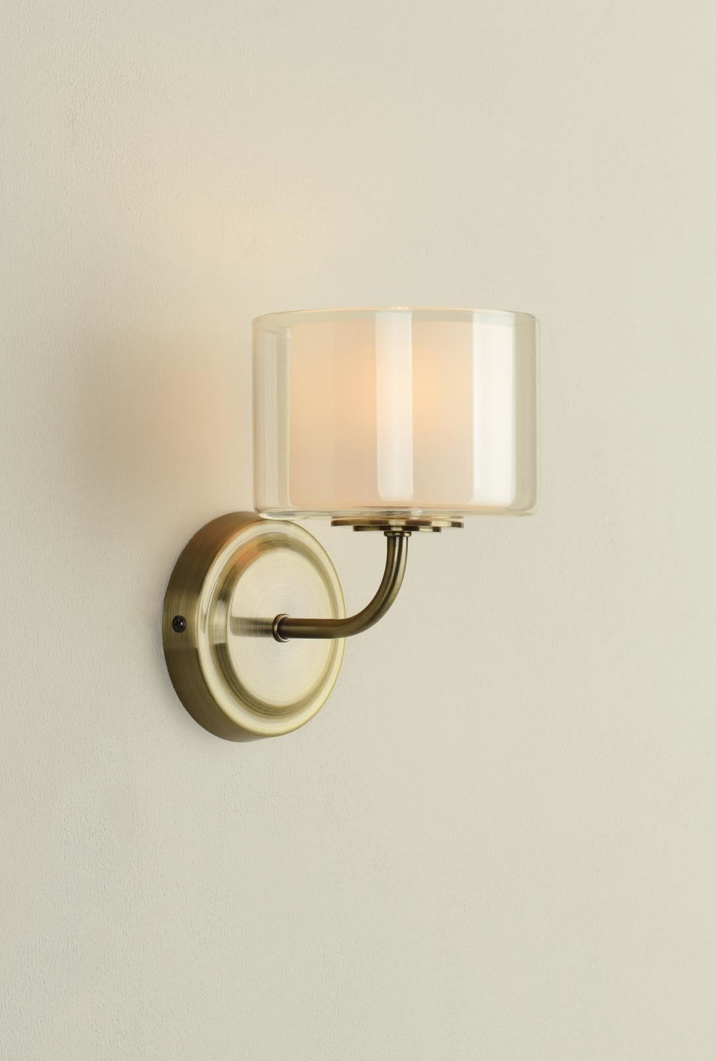 Laura Ashley Southwell Wall Light Antique Brass and Opal Glass LA3756673-Q