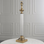 Avebury Classic Glass Column Table Lamp Base In Antique Brass Finish 94350