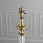 Avebury Classic Glass Column Table Lamp Base In Antique Brass Finish 94350