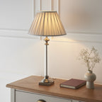 Avebury Classic Glass Column Table Lamp Base In Antique Brass Finish 94350