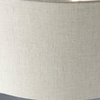 Highclere Classic 3 Light Floor Lamp In Brushed Chrome With Natural Shade 94359