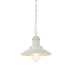 Polperro Classic Ceiling Pendant Light In Cream Gloss Finish 94371