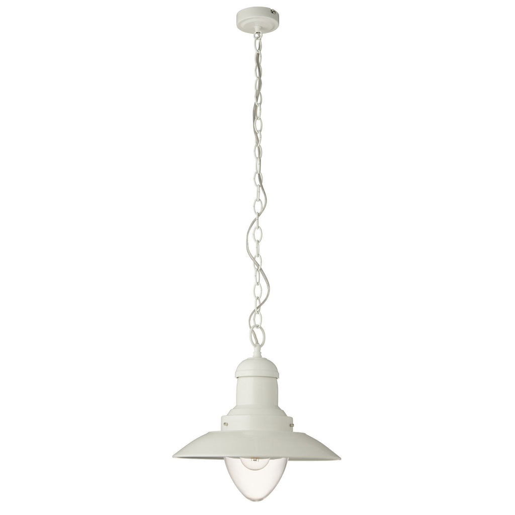 Polperro Classic Ceiling Pendant Light In Cream Gloss Finish 94371