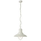 Polperro Classic Ceiling Pendant Light In Cream Gloss Finish 94371