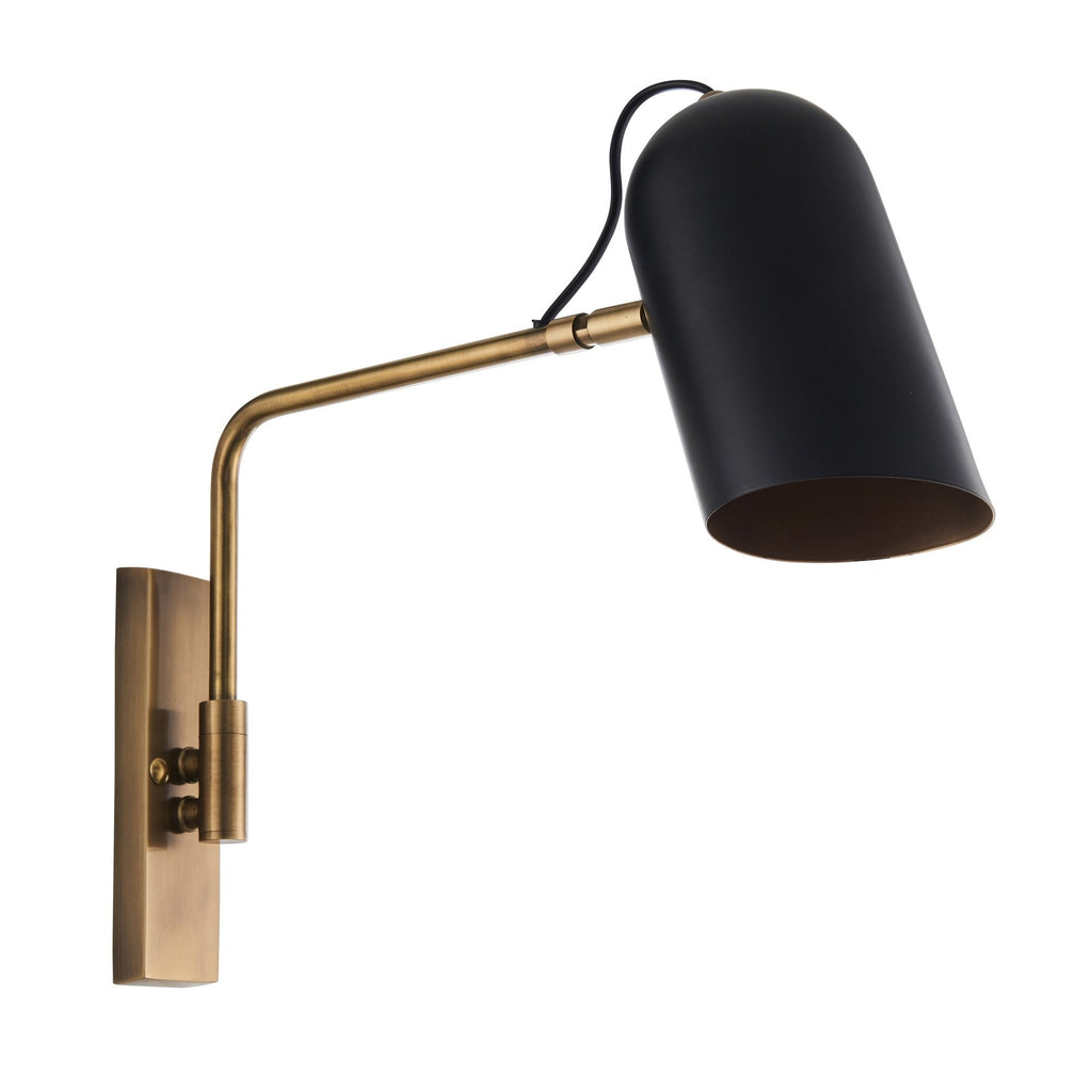 Navren Modern Swing Arm Wall Light In Antique Solid Brass Finish 93145