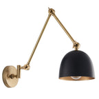 Lehal Modern Swing Arm Wall Light In Antique Solid Brass Finish 93142