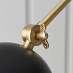 Lehal Modern Swing Arm Wall Light In Antique Solid Brass Finish 93142