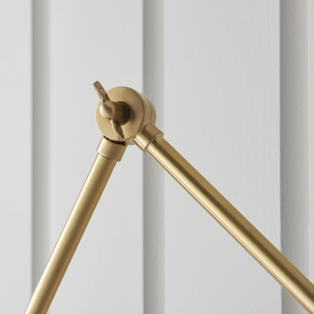 Lehal Modern Swing Arm Wall Light In Antique Solid Brass Finish 93142