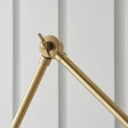 Lehal Modern Swing Arm Wall Light In Antique Solid Brass Finish 93142