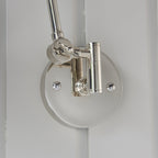 Lehal Modern Swing Arm Wall Light In Polished Nickel And Matt Black Finish 93431