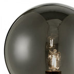 Feya Single Wall Light In Matt Black Finish With Smoked Glass Shade FEY0722-01
