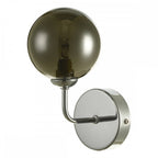 Feya Single Wall Light In Polished Chrome With Smoked Glass Shade FEY0750-01