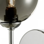 Feya Single Wall Light In Polished Chrome With Smoked Glass Shade FEY0750-01
