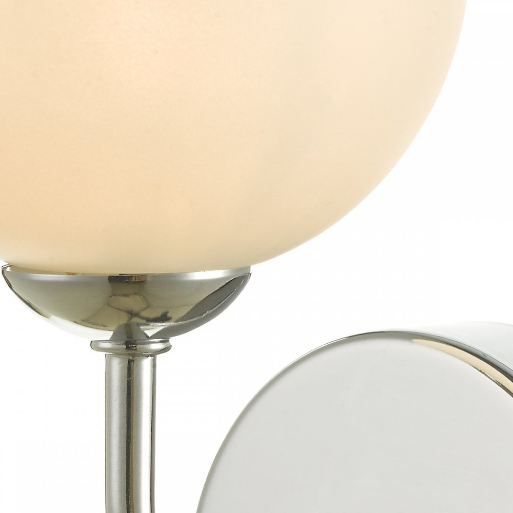 Feya Single Wall Light In Polished Chrome With Opal Glass Shade FEY0750-02