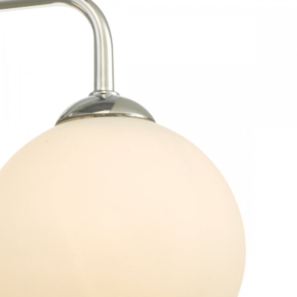 Feya 3 Light Semi Flush Ceiling In Polished Chrome With Opal Glass Shades FEY0350-02