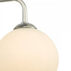 Feya 3 Light Semi Flush Ceiling In Polished Chrome With Opal Glass Shades FEY0350-02
