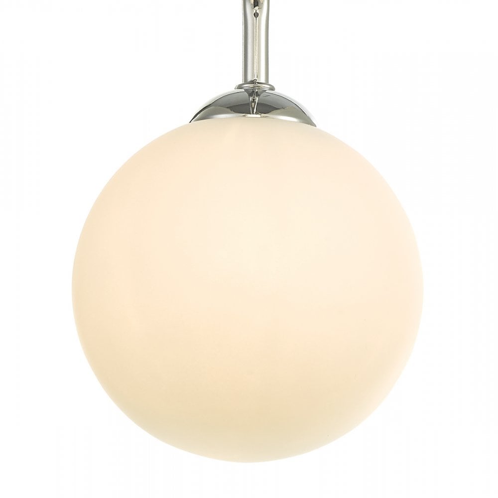Feya 3 Light Semi Flush Ceiling In Polished Chrome With Opal Glass Shades FEY0350-02