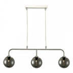 Feya 3 Bar Ceiling Light In Polished Chrome With Smoked Glass FEY6250-01