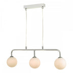 Feya 3 Bar Ceiling Light In Polished Chrome With Opal Glass FEY6250-02