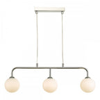 Feya 3 Bar Ceiling Light In Polished Chrome With Opal Glass FEY6250-02