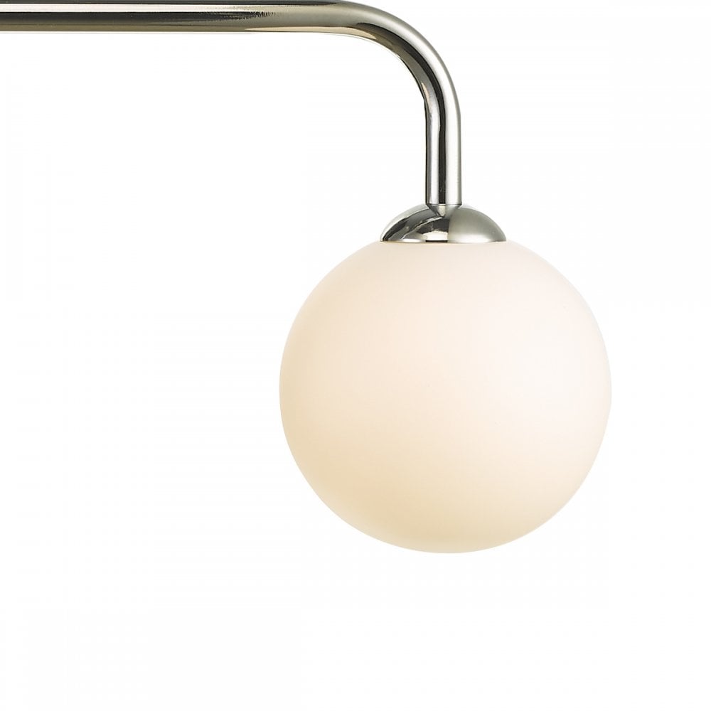 Feya 3 Bar Ceiling Light In Polished Chrome With Opal Glass FEY6250-02
