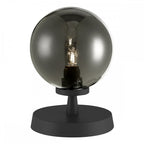 Esben Touch Table Lamp In Matt Black Finish With Smoked Glass Shade ESB4122-01