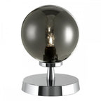 Esben Touch Table Lamp In Polished Chrome Finish With Smoked Glass Shade ESB4150-01