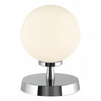 Esben Touch Table Lamp In Polished Chrome Finish With Opal Glass Shade ESB4150-02