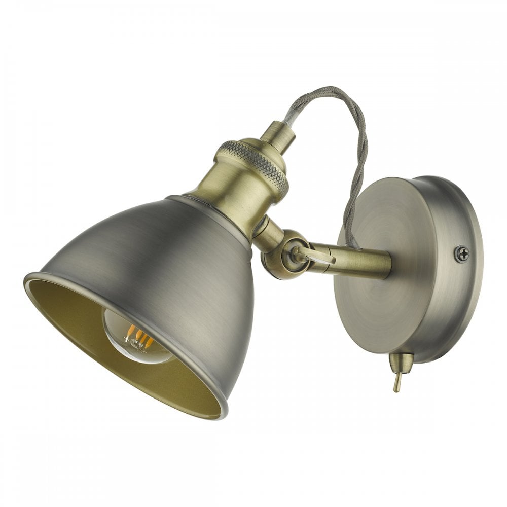 Governor Single Spotlight In Antique Chrome And Antique Brass Finish GOV0761