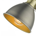 Governor Single Spotlight In Antique Chrome And Antique Brass Finish GOV0761
