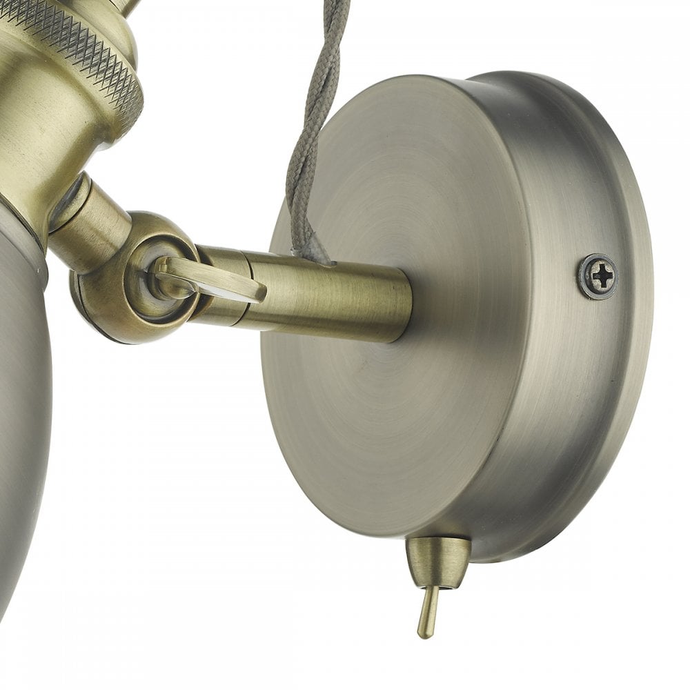 Governor Single Spotlight In Antique Chrome And Antique Brass Finish GOV0761