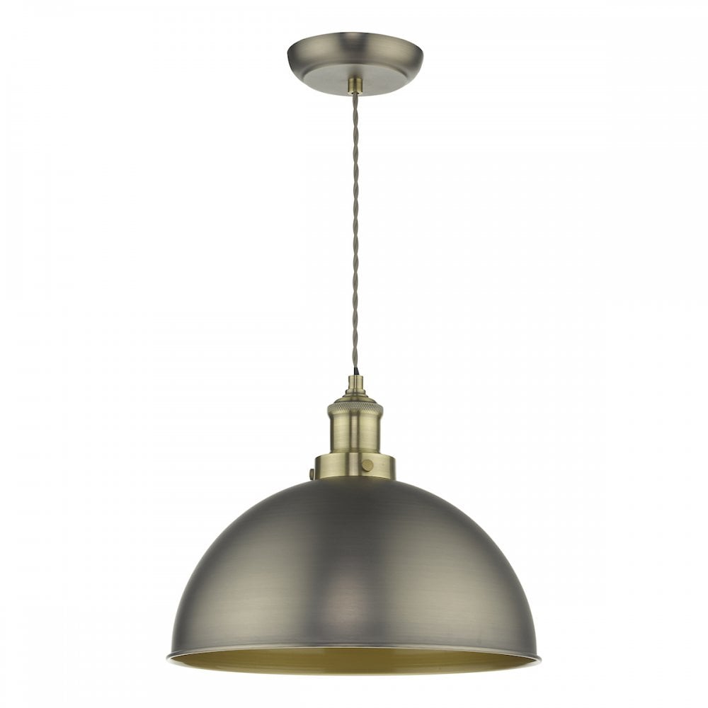 Governor Ceiling Pendant In Antique Chrome And Antique Brass Finish GOV0161