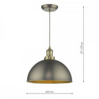 Governor Ceiling Pendant In Antique Chrome And Antique Brass Finish GOV0161