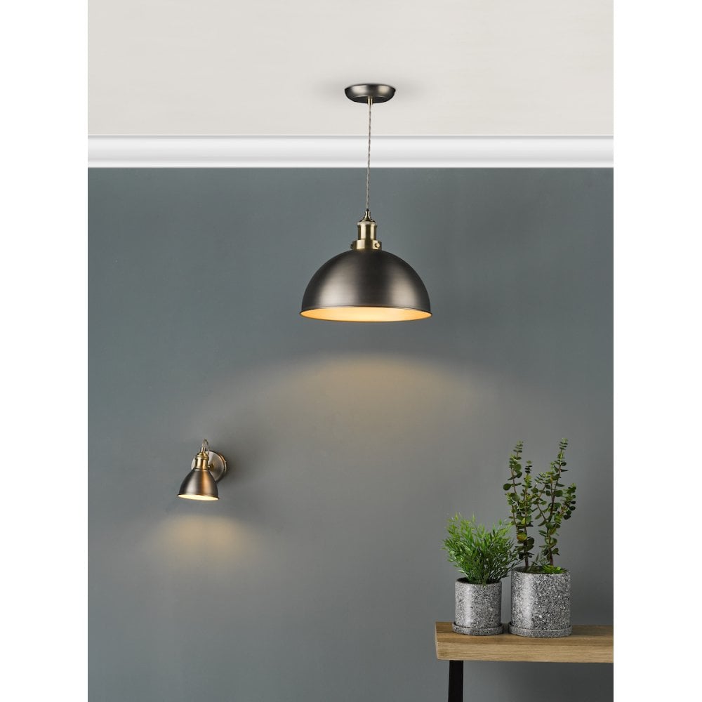 Governor Ceiling Pendant In Antique Chrome And Antique Brass Finish GOV0161