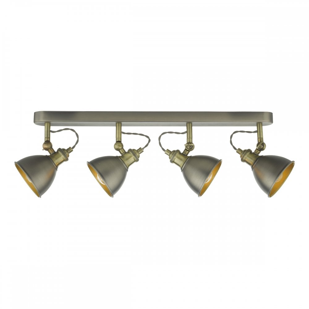 Governor 4 Light Spotlight In Antique Chrome And Antique Brass Finish GOV8461