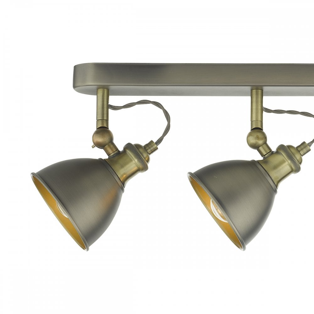 Governor 4 Light Spotlight In Antique Chrome And Antique Brass Finish GOV8461