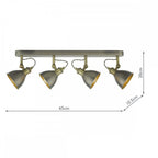 Governor 4 Light Spotlight In Antique Chrome And Antique Brass Finish GOV8461