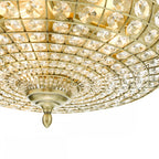 Asmara Stunning 5 Light Ceiling Flush In Antique Brass With Crystal Detail ASM5475