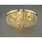 Asmara Stunning 5 Light Ceiling Flush In Antique Brass With Crystal Detail ASM5475