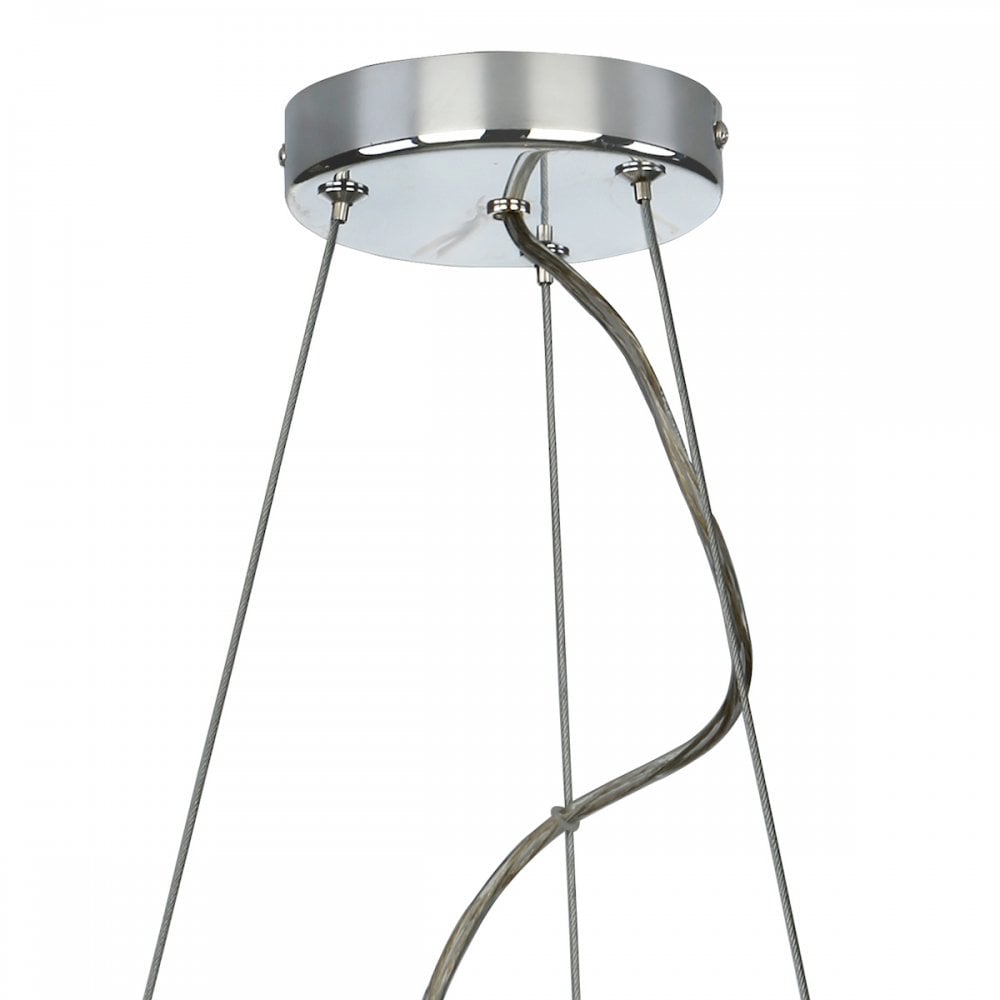 Fame Stunning 5 Light Ceiling Pendant In Nickel Finish With Heavy Sculptured Glass FAM0538