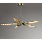 Onika Modern 5 Light Ceiling Pendant In Antique Brass And Matt Black Finish ONI0575